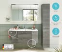 Saphir Hochschrank Quickset | Grau 3