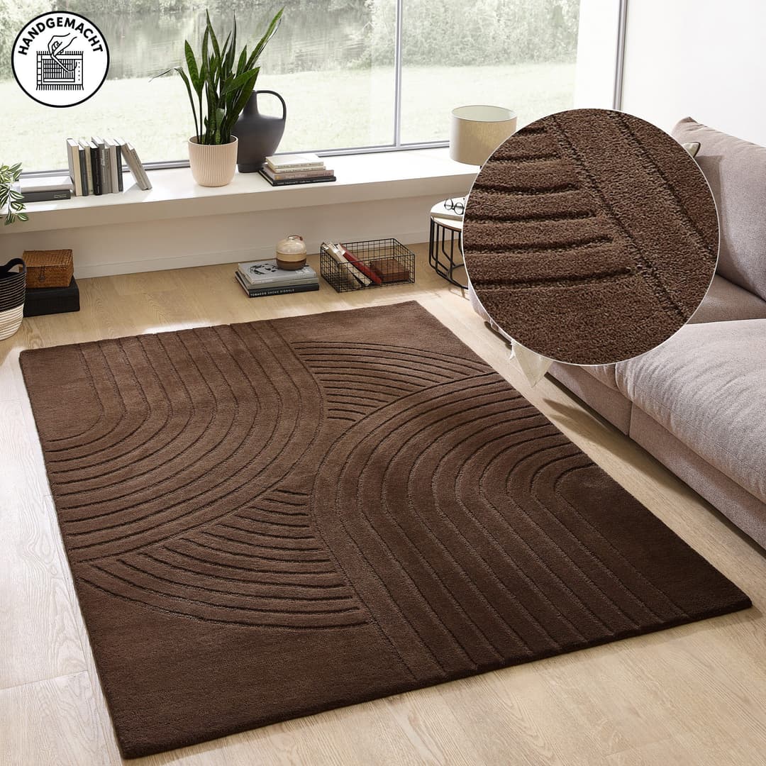 OTTO home Gabbo Design Wollteppich | Braun