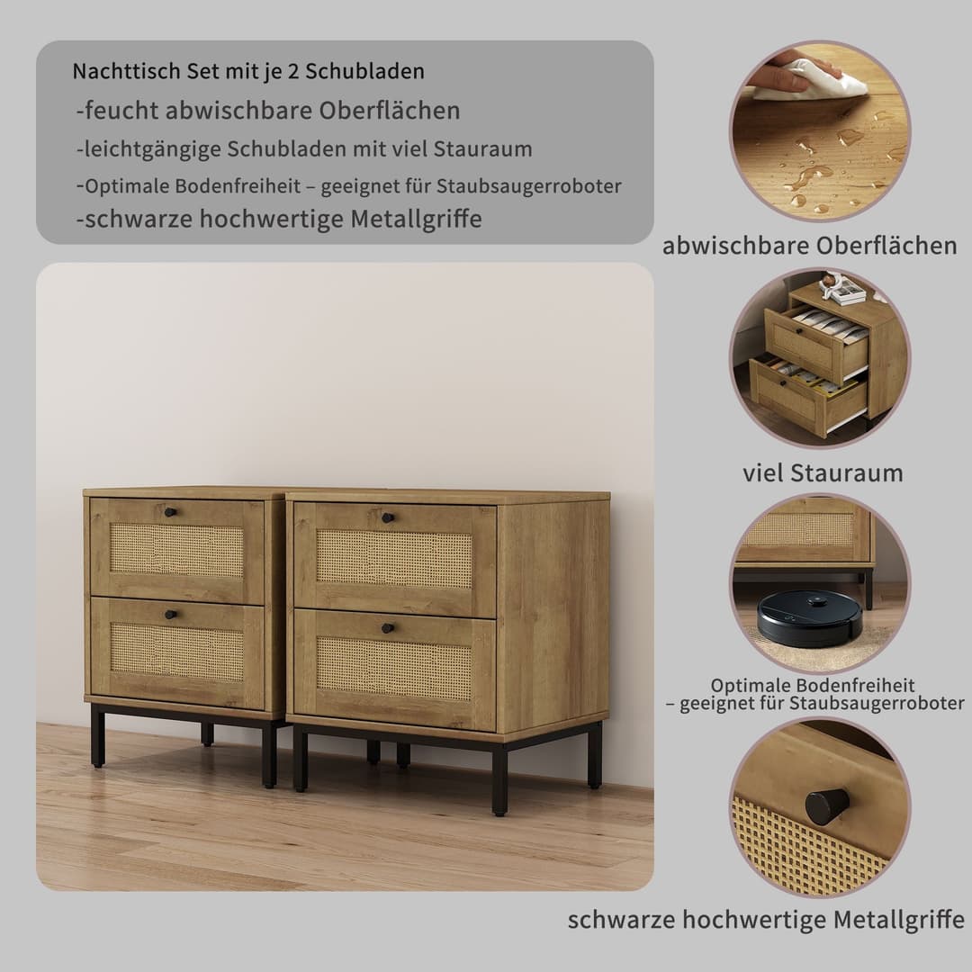 OTTO home Nachtkommode Motala | Holztöne