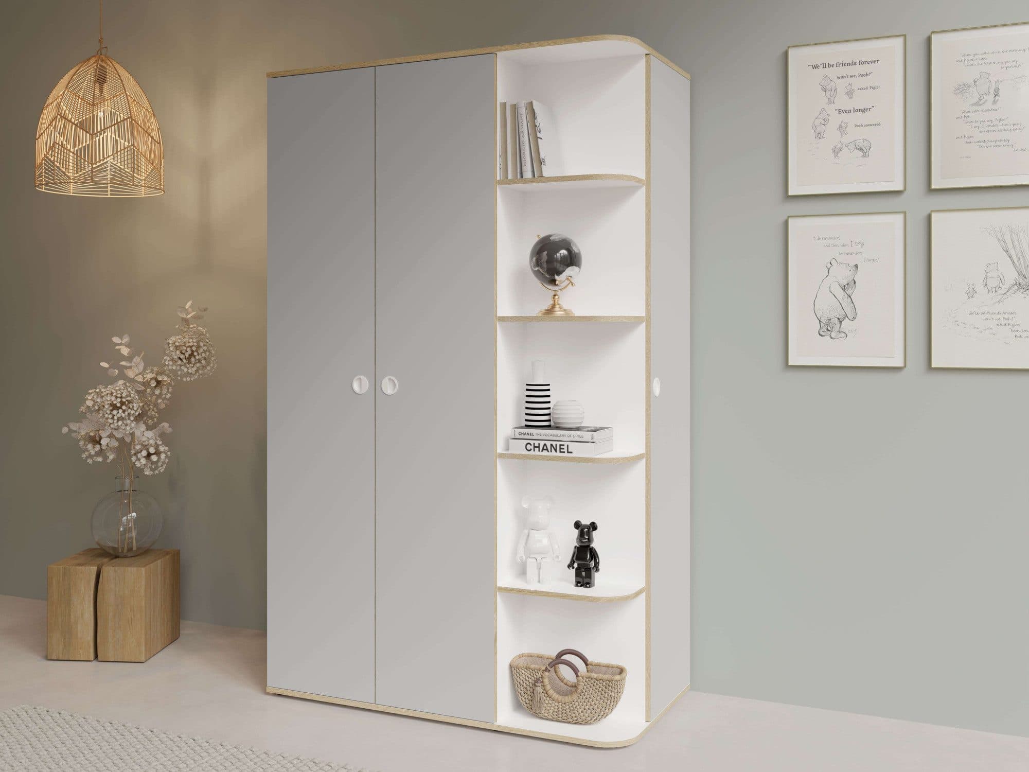 Home affaire Kleiderschrank ELLETE | Grau