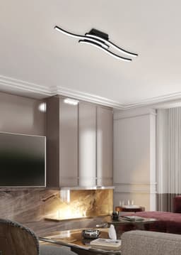 Reality Leuchten LED Deckenleuchte Route | Silber