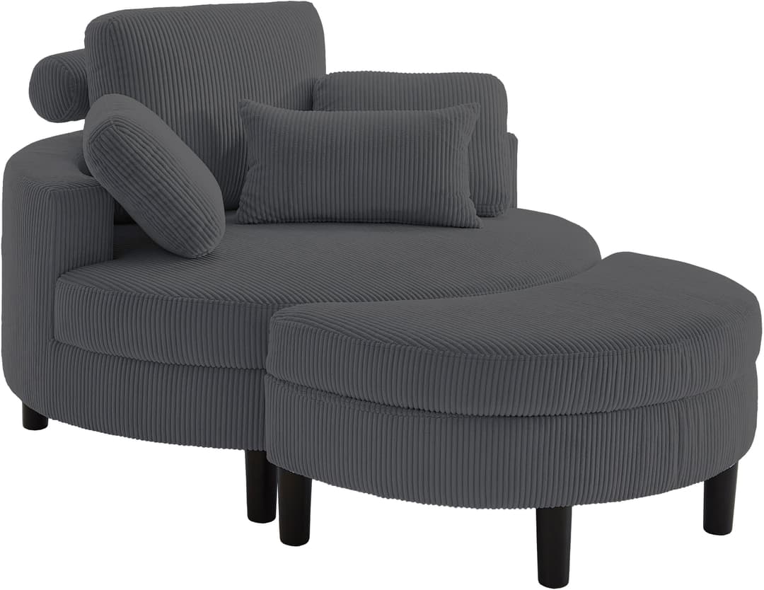 ATLANTIC home collection Loveseat Ravi | Grau