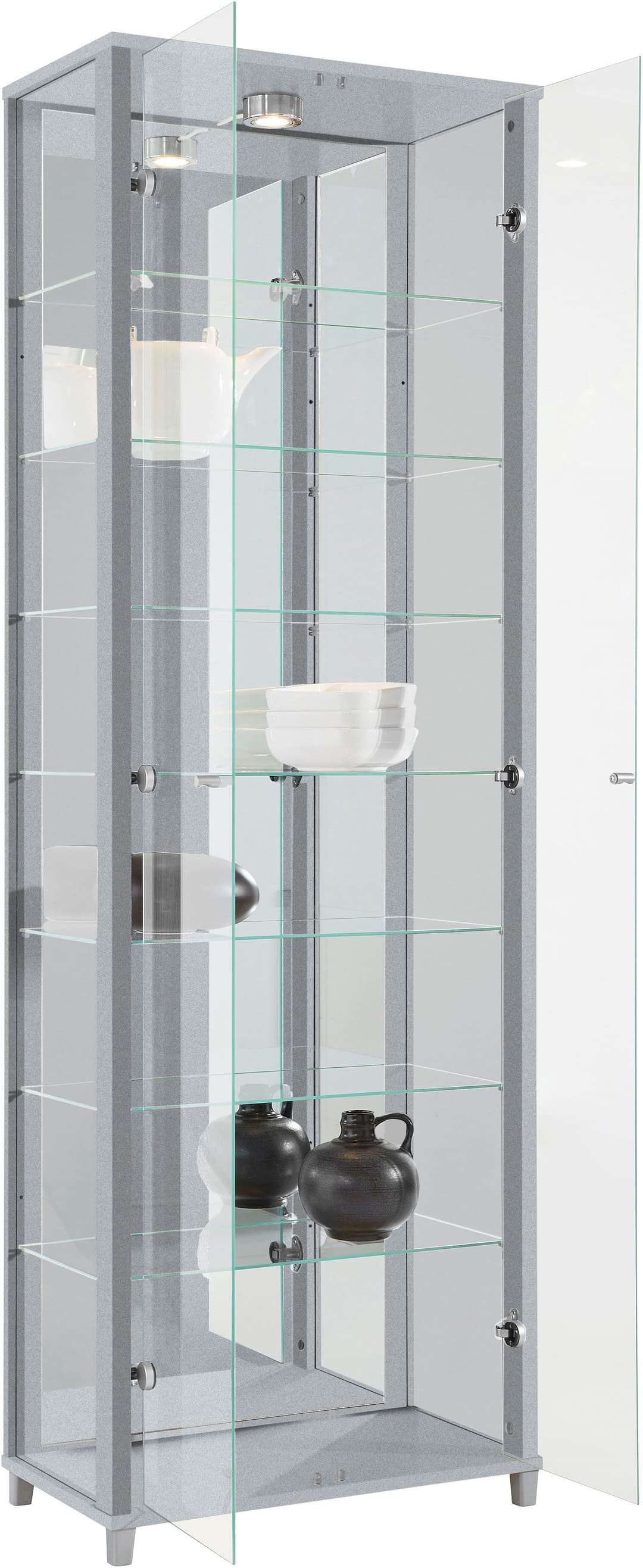 fif möbel Vitrine OPTIMA | Silber