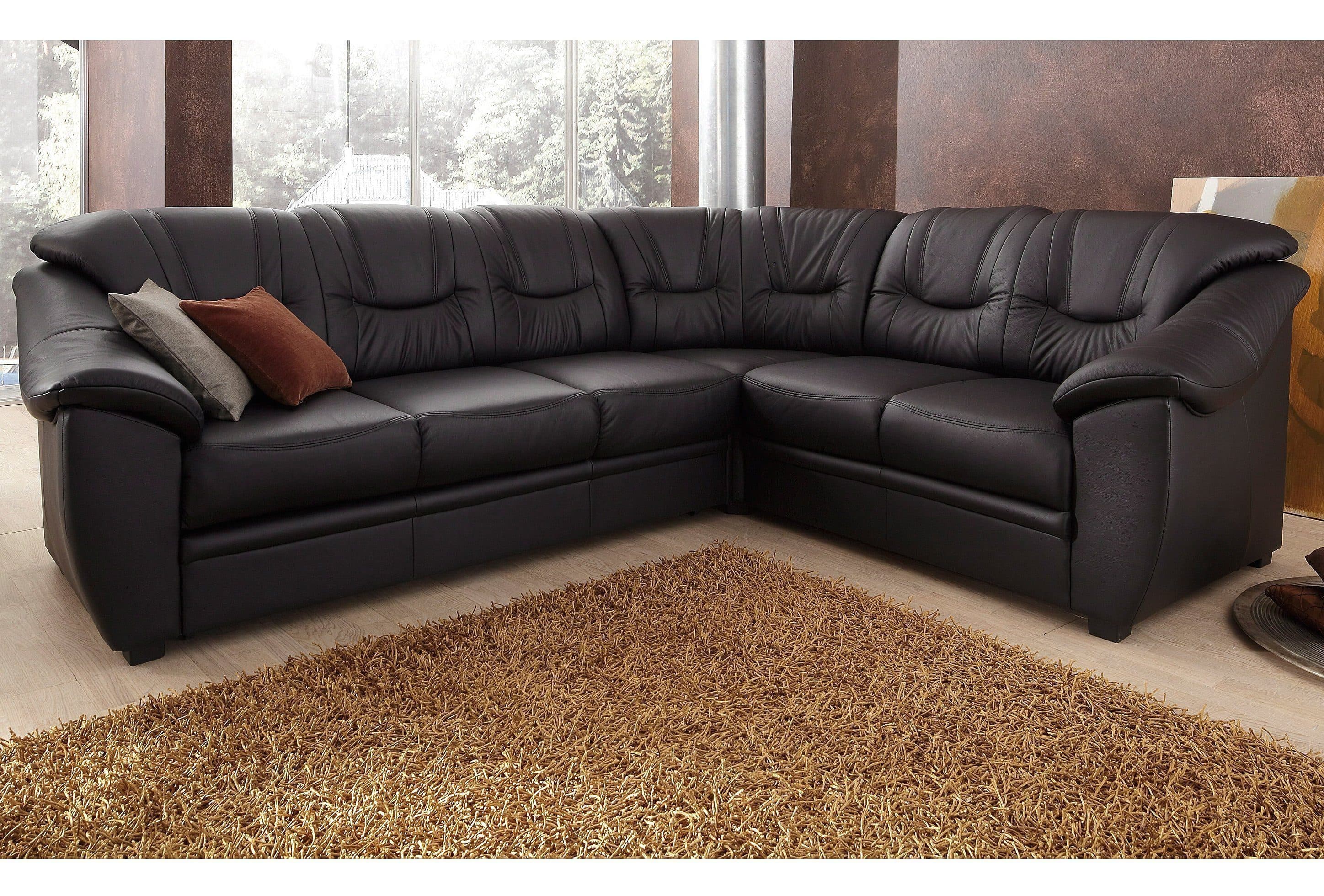 sit&more Ecksofa Savona L-Form | Schwarz