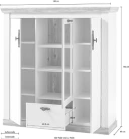 Home affaire Highboard Florenz | Weiß