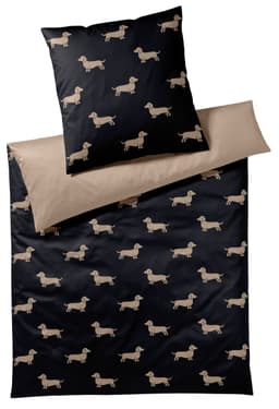Elegante Bettwäsche Dogs | Schwarz