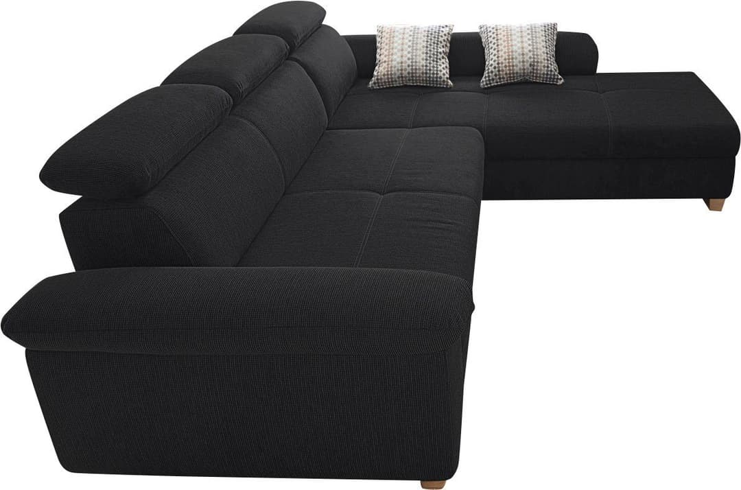 Jockenhöfer Gruppe Ecksofa Landshut L-Form | Schwarz
