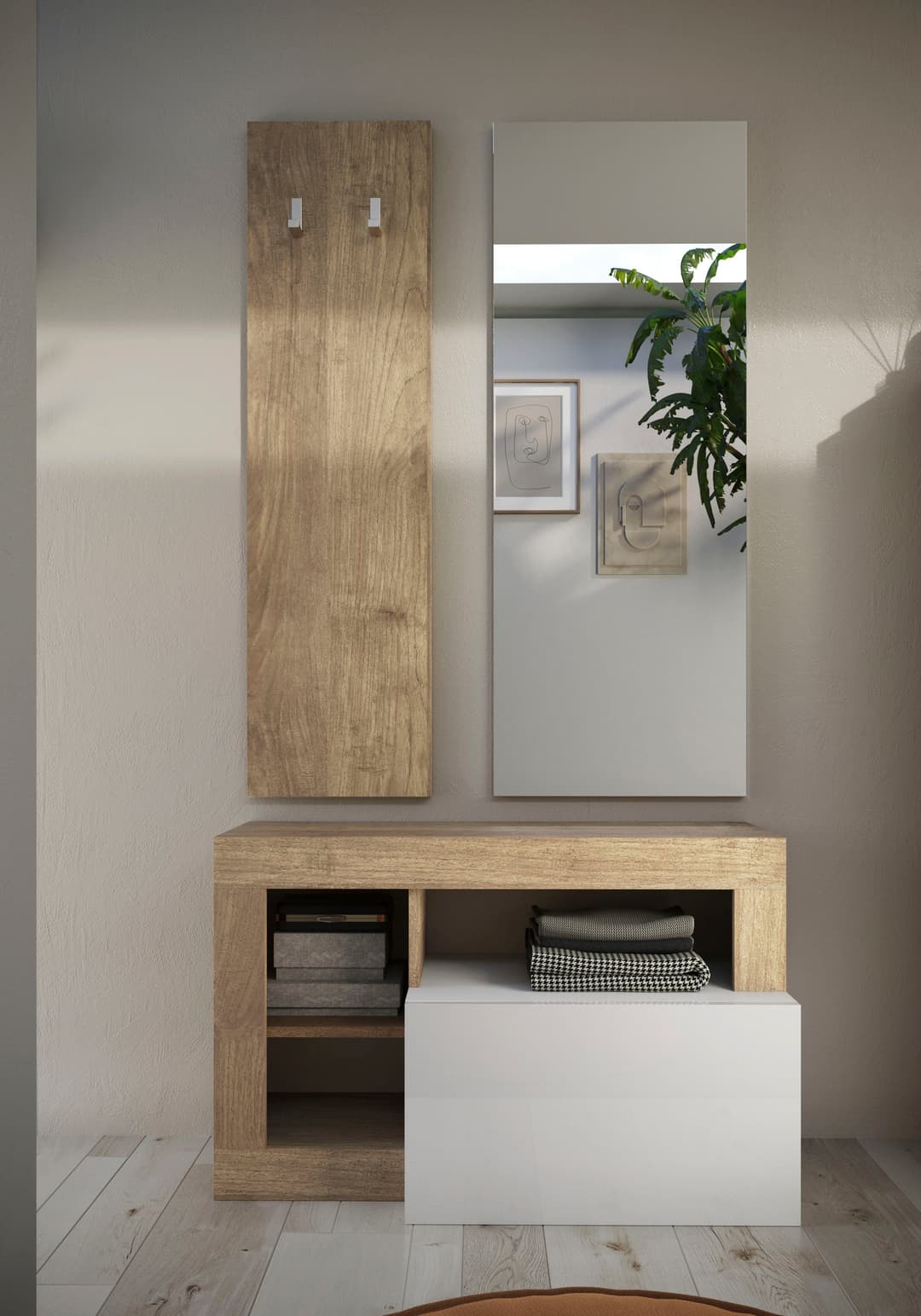 Home affaire Garderobenpaneel Hamburg | Holztöne