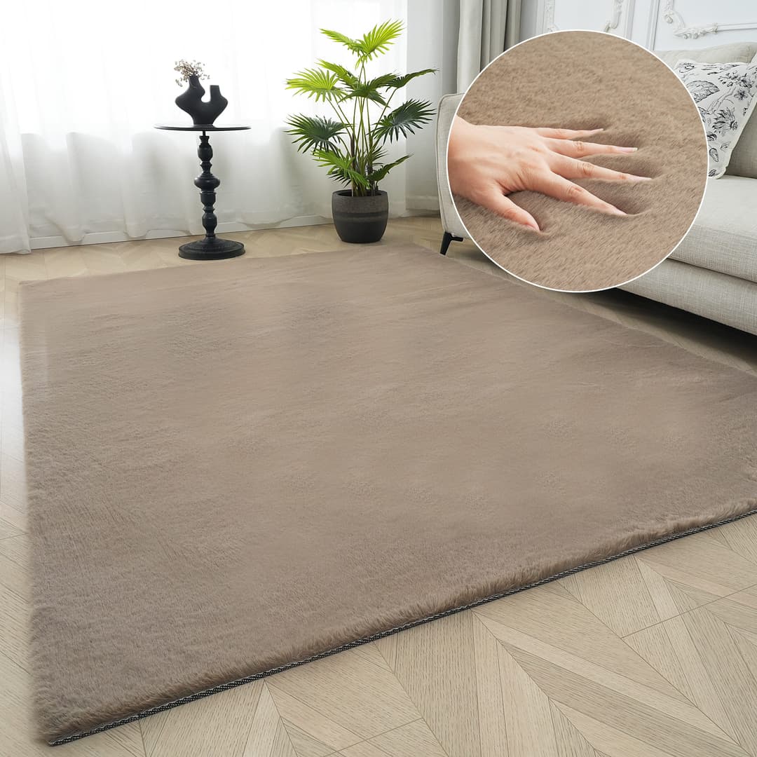 Bruno Banani Rabbit 2 Kunstfell Teppich | Braun