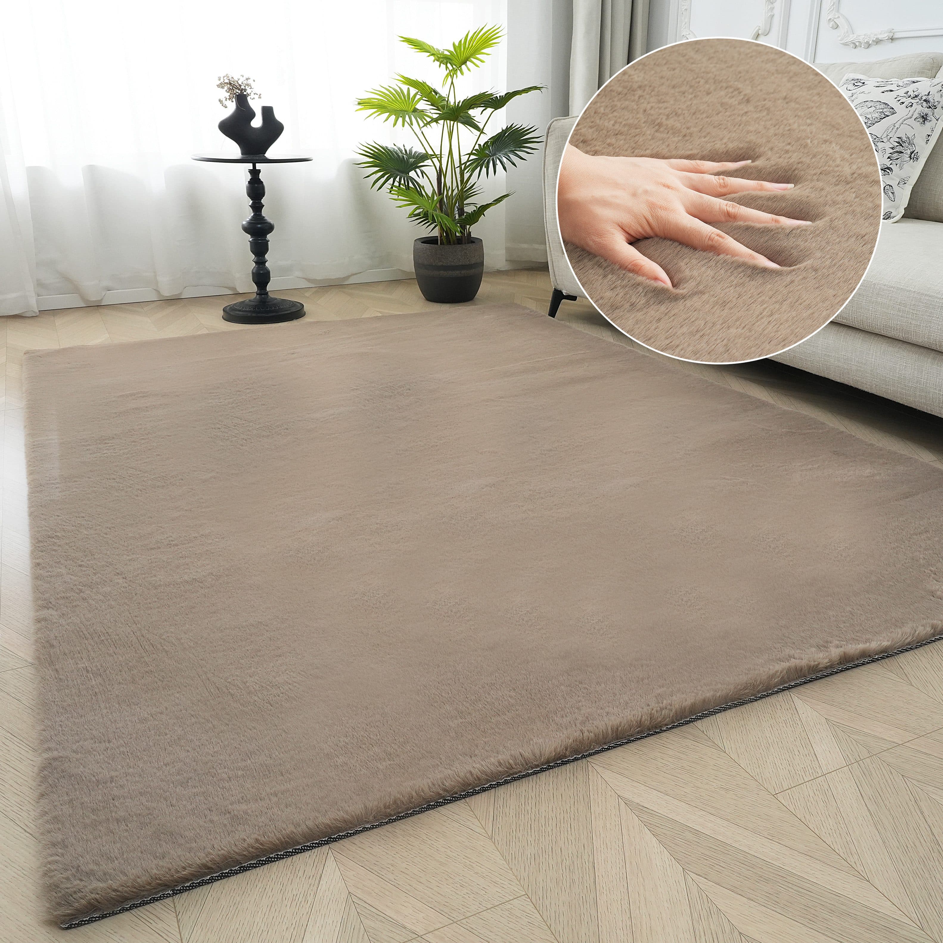 Bruno Banani Rabbit 2 Kunstfell Teppich | Braun