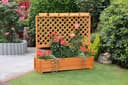 promadino Spalier Pergola mit Pflanzkasten | Braun 2