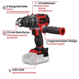 Einhell Akku-Schlagbohrschrauber TP-CD 18/60 Li- i BL Solo | Schwarz