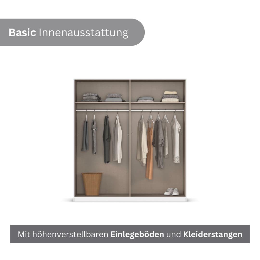 rauch YLVA Kleiderschrank | Weiß
