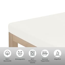 OTTO home Spannbettlaken Topper Basic | Weiß