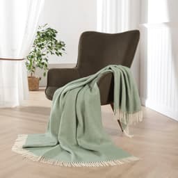 Wolldecke Fransendecke Janne | Grün