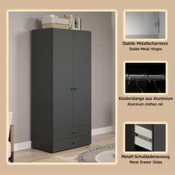 INOSIGN Kleiderschrank Jersey | Grau
