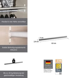 rauch Kleiderstange | Silber
