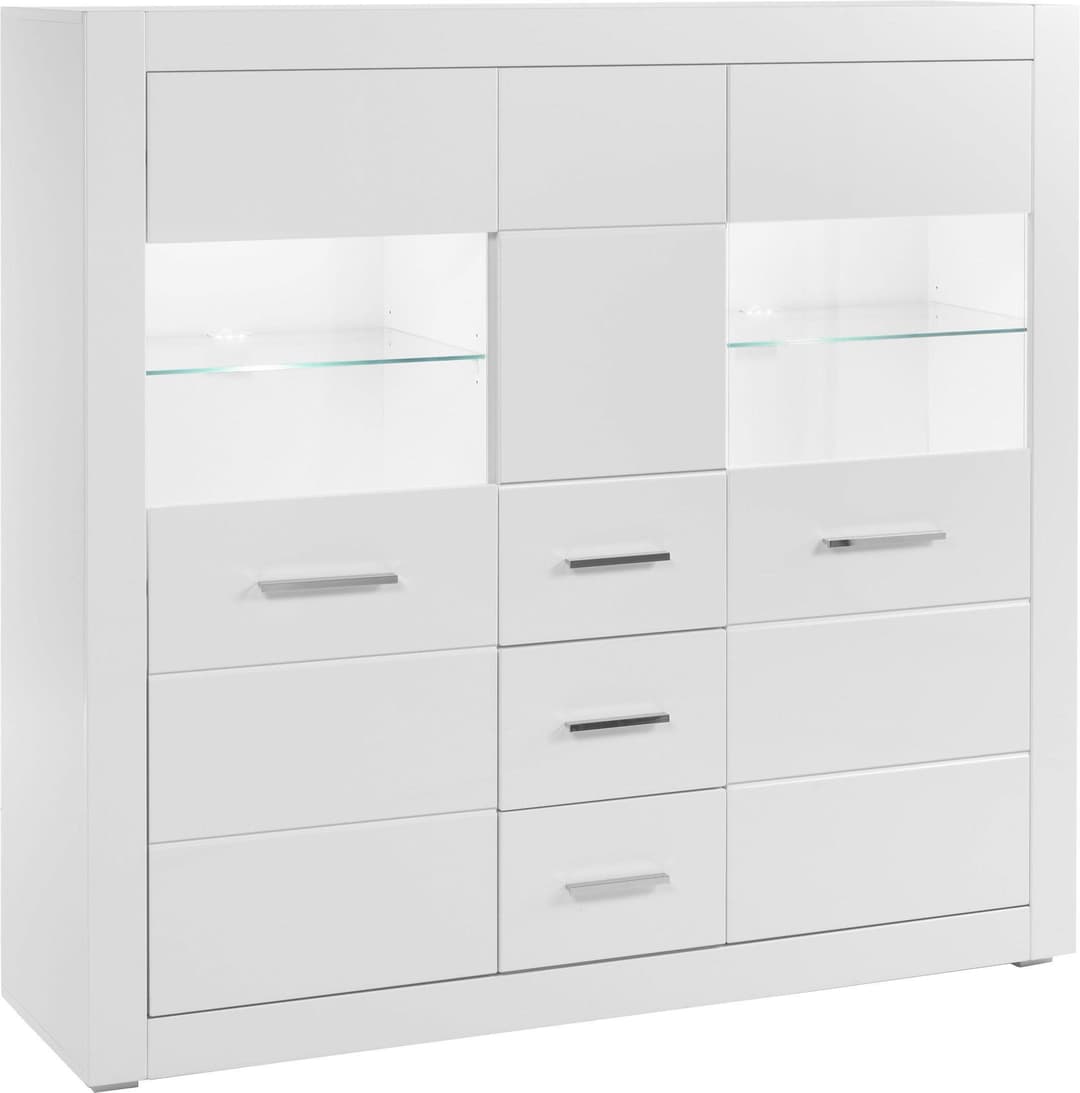 Home affaire Highboard BIANCO | Weiß