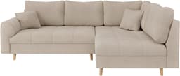 Home affaire Ecksofa CHARRE L-Form mit Ottomane | Beige