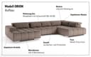 COTTA Wohnlandschaft Orion U-Form | Grau 4