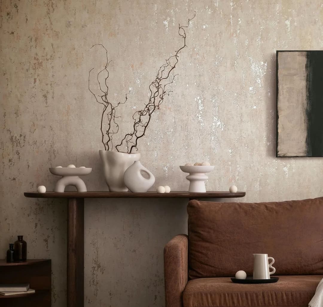 Marburg Calm Concrete Vliestapete | Beige