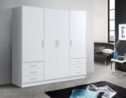 FORTE Kleiderschrank Jupiter | Weiß