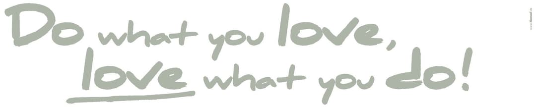 Komar Wandtattoo Do what you love... - Größe 14 x 70 cm (2 St) | Grau