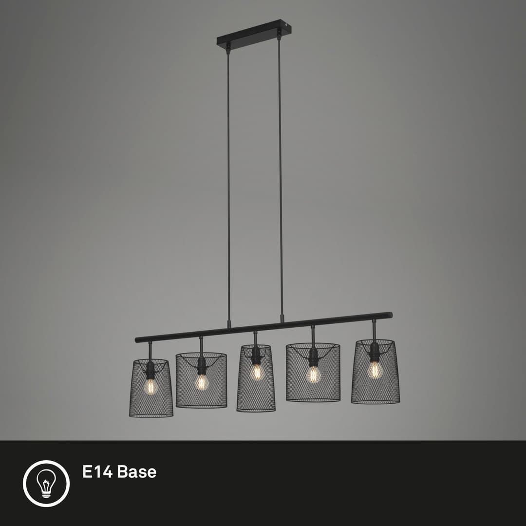 Briloner Leuchten Pendelleuchte RETRO | Schwarz