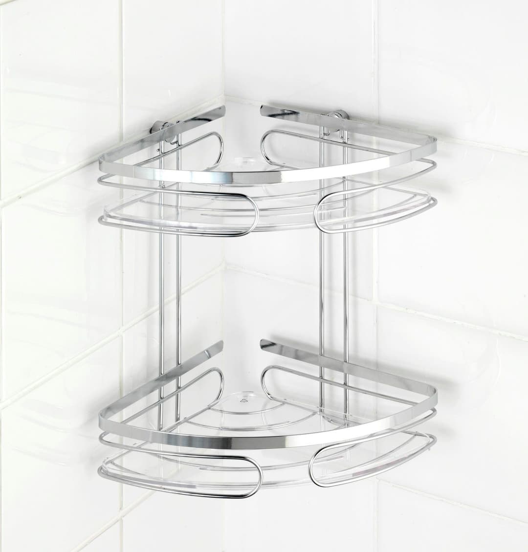Wenko Eckregal Premium | Silber