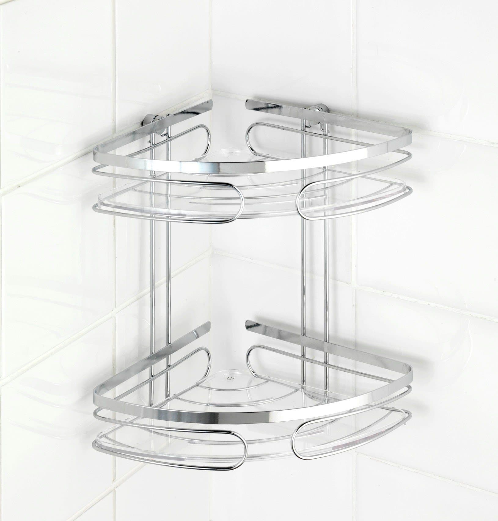 Wenko Eckregal Premium | Silber