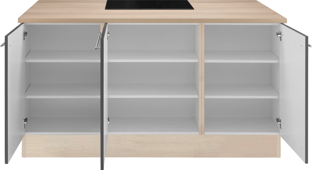 OPTIFIT Kücheninsel Bern | Grau