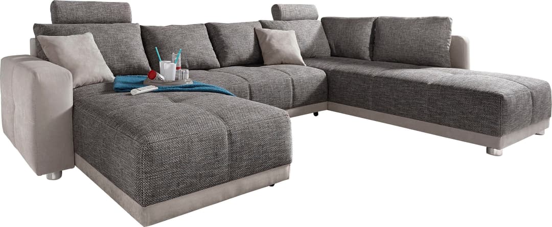 Jockenhöfer Gruppe Wohnlandschaft Orlando U-Form | Grau