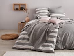 OTTO home BIG STRIPE Jersey Spannbettlaken | Grau