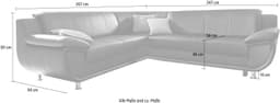 TRENDMANUFAKTUR Ecksofa Rondo | Braun
