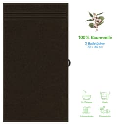 HAMMETEX Duschtuch 2er Set | Braun