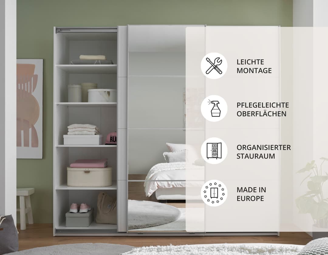 Schlafkontor Carano Kleiderschrank | Weiß
