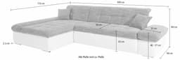 DOMO collection Ecksofa Moric | Braun