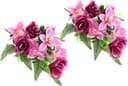 Kunstblume Bouquet aus Orchideen und Rosen | Mehrfarbig 4