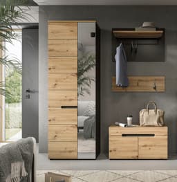 Home affaire Garderoben-Set REHAT | Holztöne