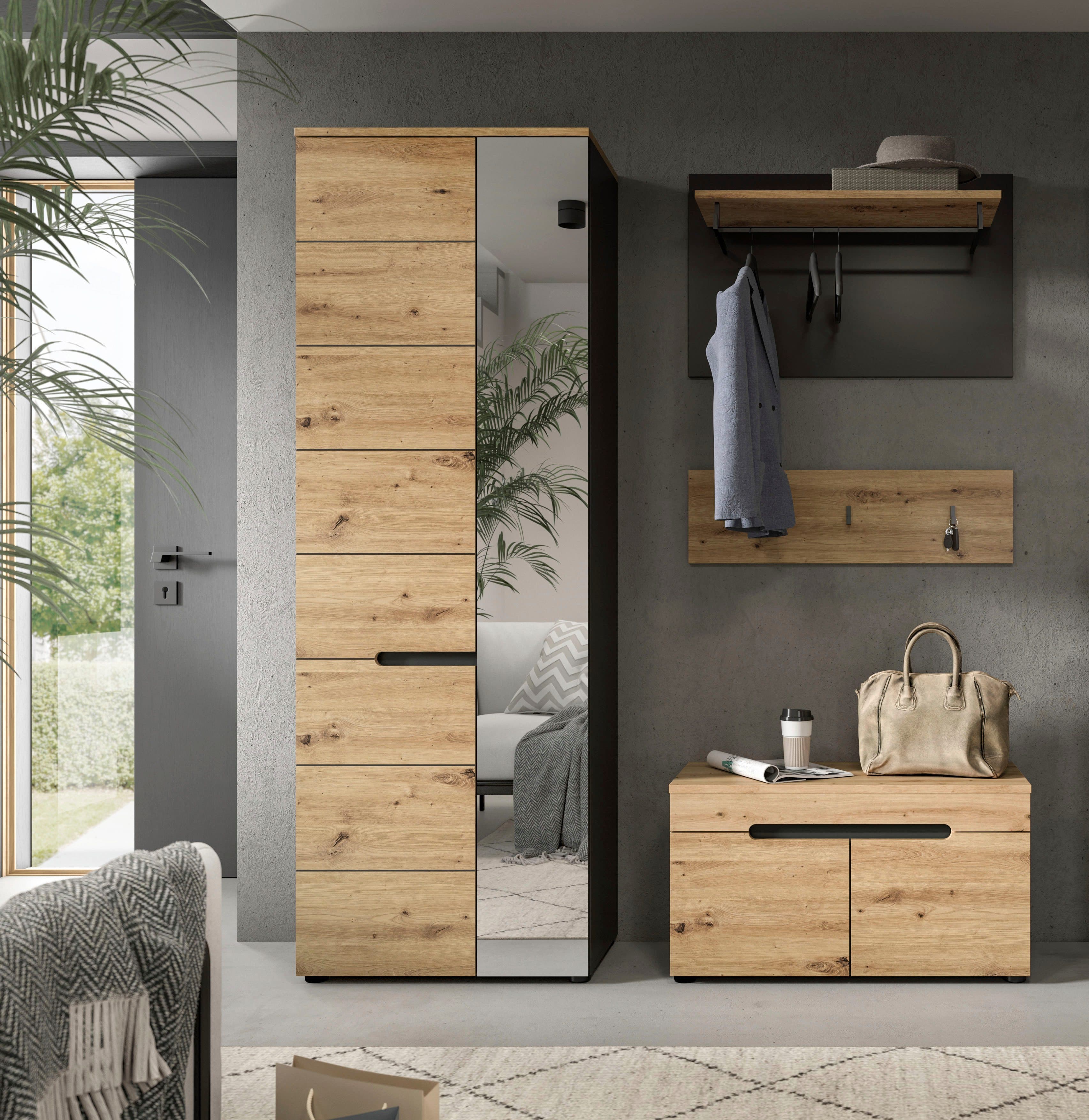 Home affaire Garderoben-Set REHAT | Holztöne