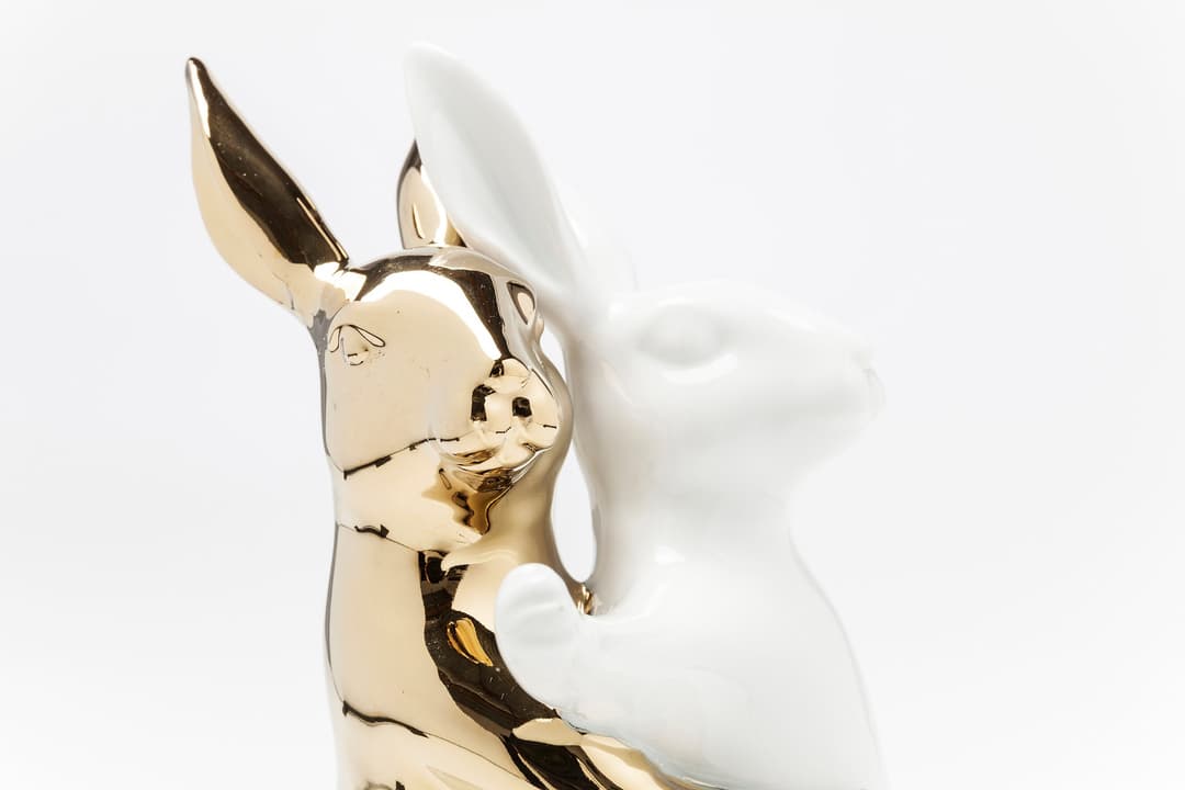 Kare Design Hugging Rabbits Medium Dekofigur | Gold