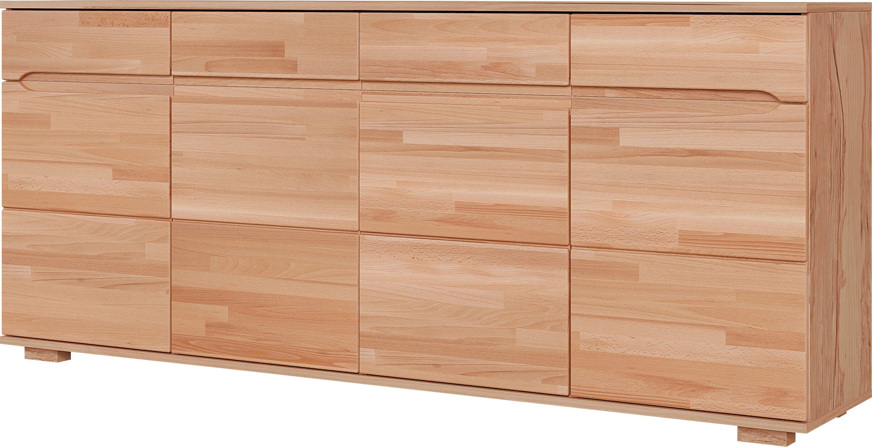 Sideboard VETRO Teilmassiv, Fronten Massivholz, Wohnzimmer, Stauraum,