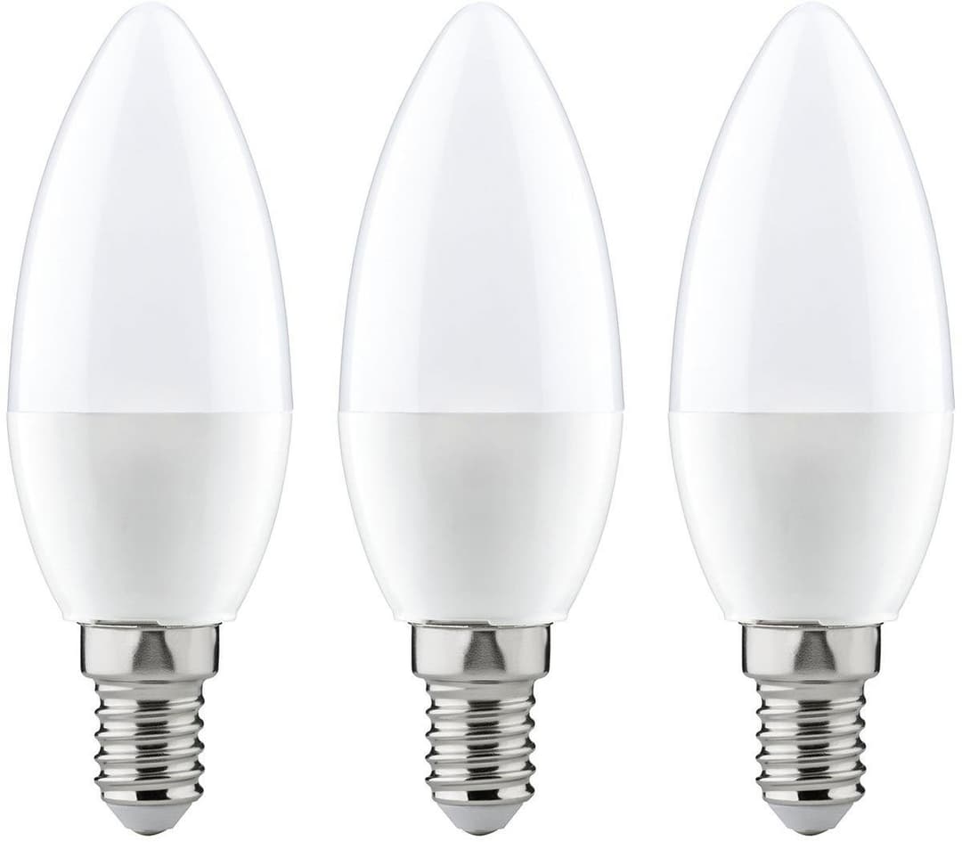Paulmann LED-Leuchtmittel Kerze 4W E14 230V Warmweiß 3er-Pack | Weiß