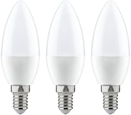 Paulmann LED-Leuchtmittel Kerze 4W E14 230V Warmweiß 3er-Pack | Weiß