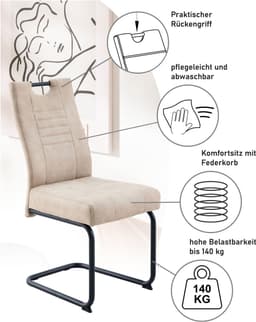 OTTO home Freischwinger Altona | Beige