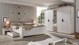 Home affaire Bett Florenz Doppelbett Landhausstil Bettgestell | Weiß