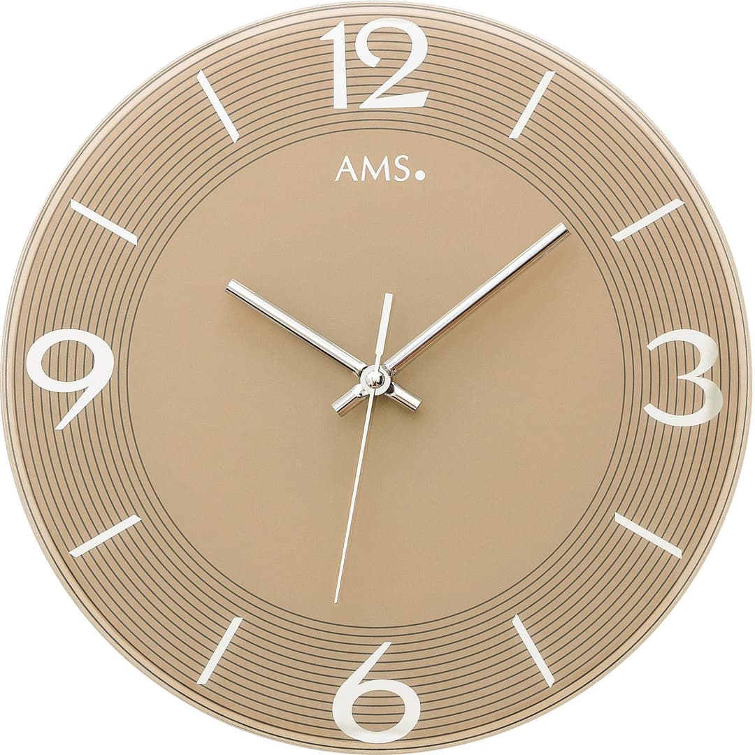AMS Wanduhr W9572 | Braun