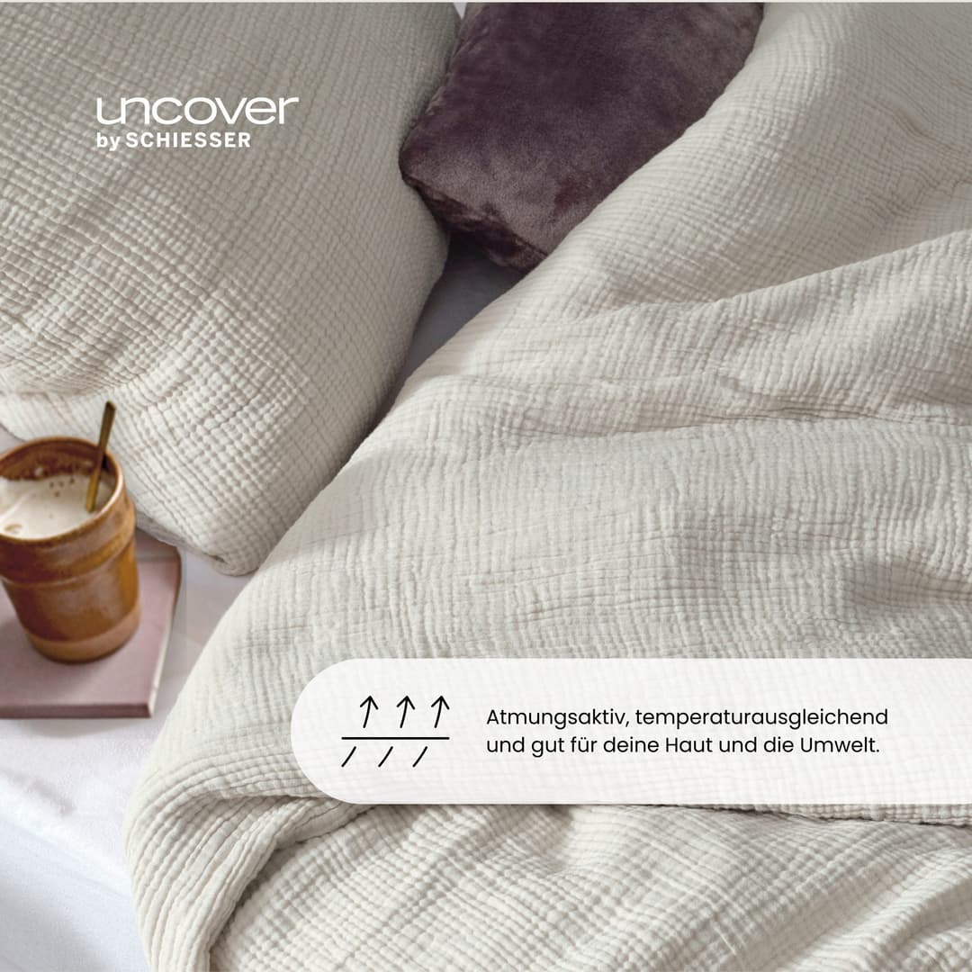 uncover by SCHIESSER Bettwäsche Lennox | Beige