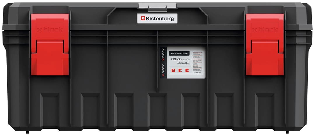 Prosperplast Werkzeugbox X BLOCK ALU LOG | Schwarz