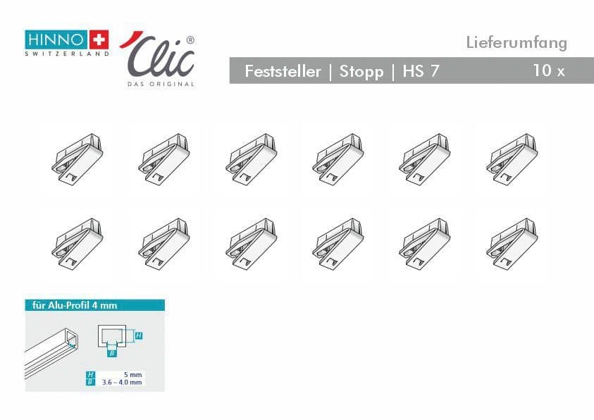 HINNO Clic-Feststeller HS07 | Transparent